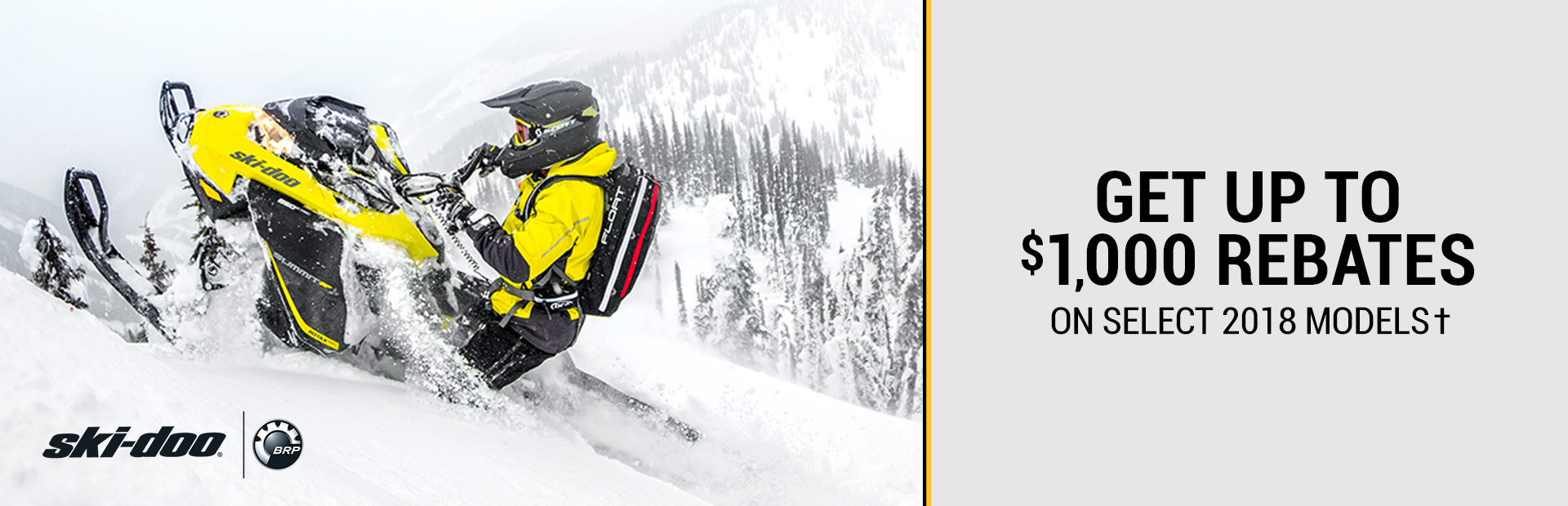 Ski-Doo: Get Up To $1,000 Rebates On Select 2018 Models